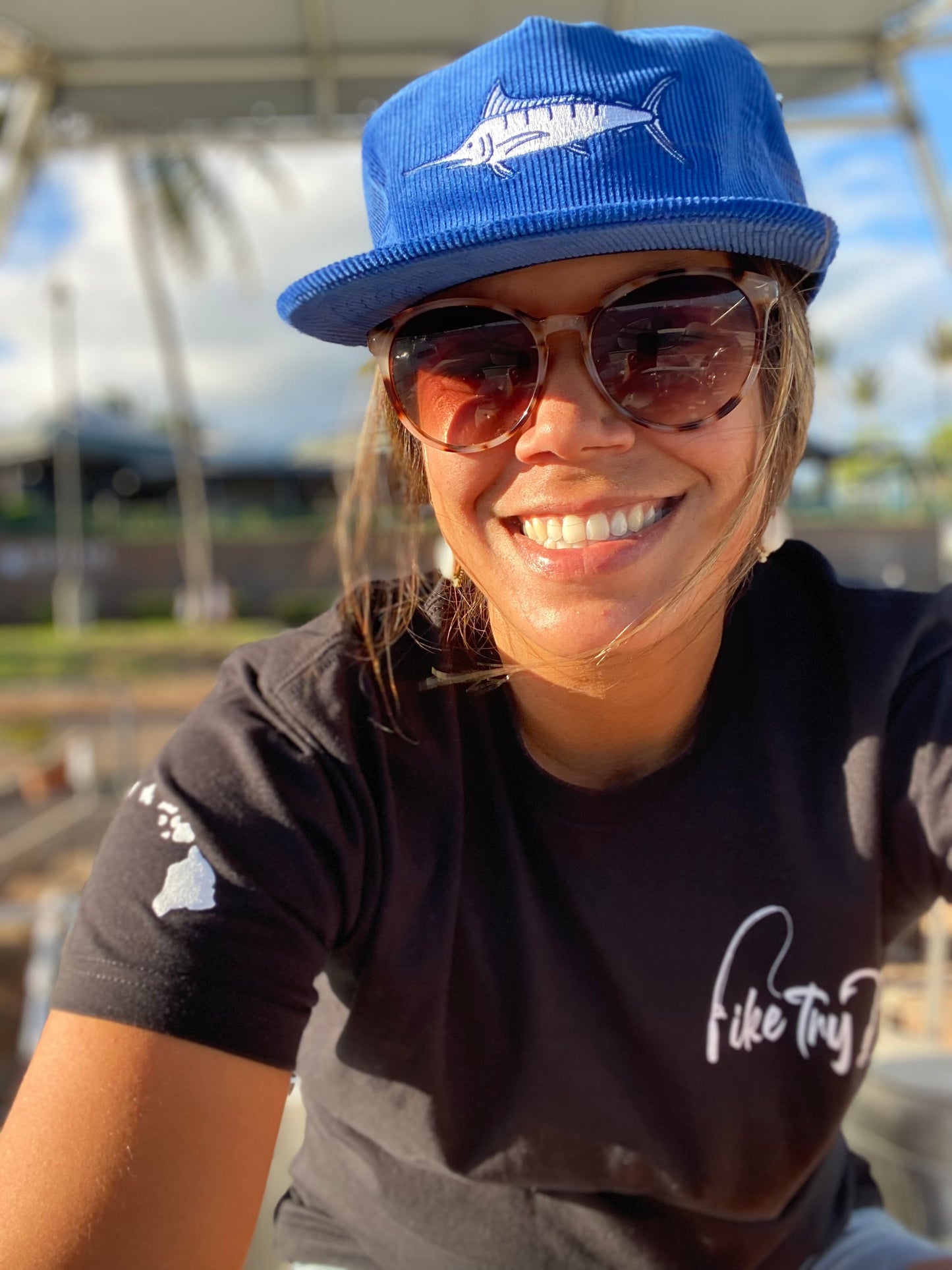 Corduroy Blue Marlin Hat