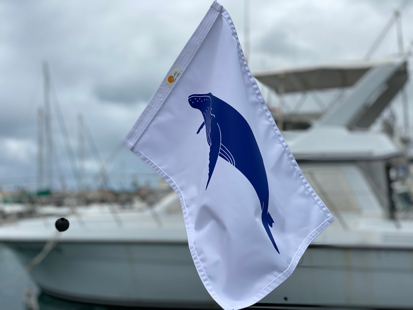 Humpback Whale Sun Dot Marine Flag