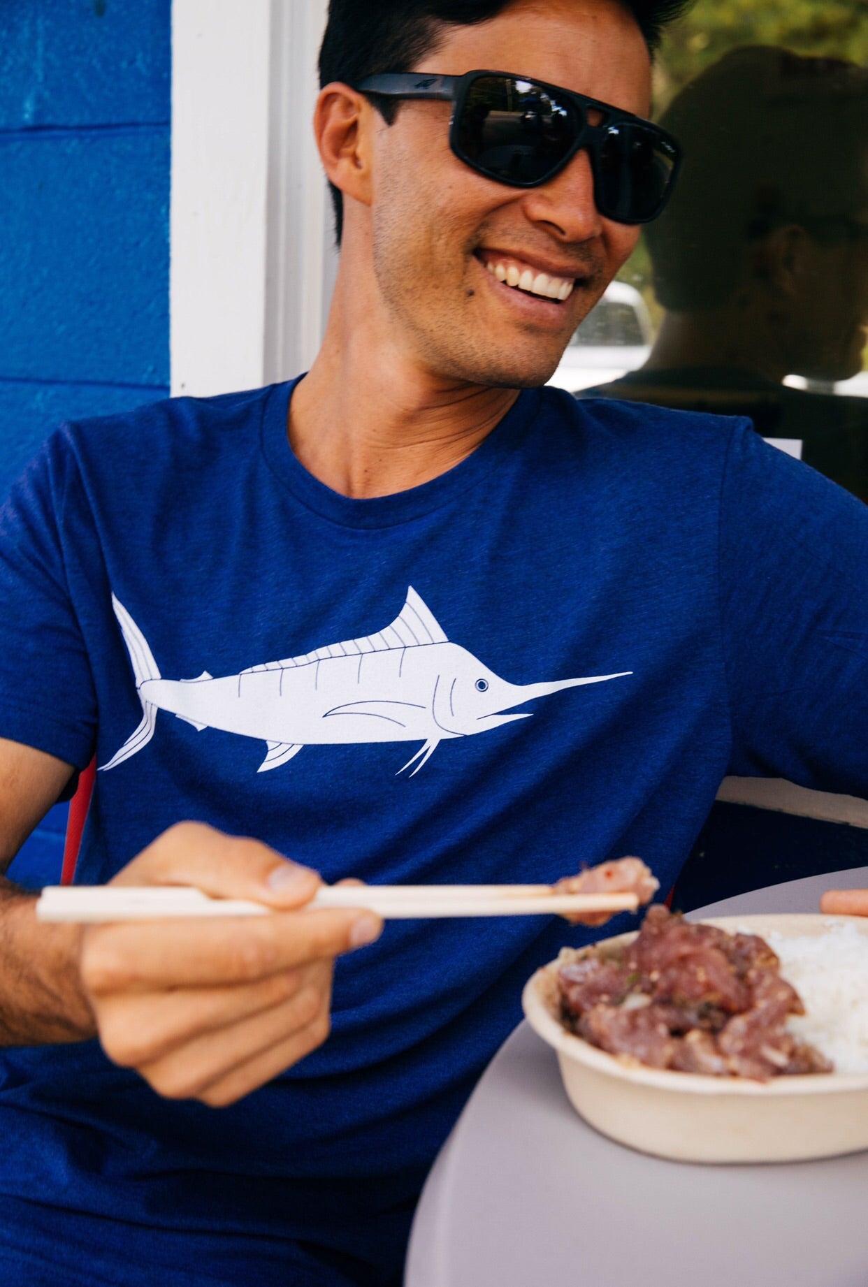 Blue Marlin Tri-Blend Modern Tee