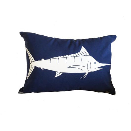 Blue Marlin 12X18 inch Fish Flag Pillow