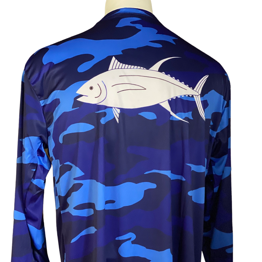 SALE - Men’s Blue Camo Sun Shirt
