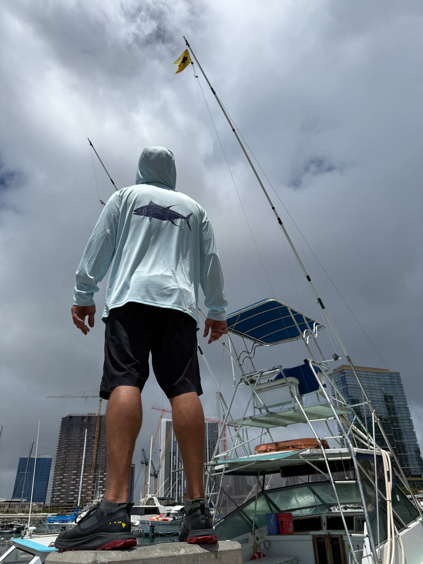 Sea Threads x Fish Flags ‘Ahi Hoodie Sun Shirt