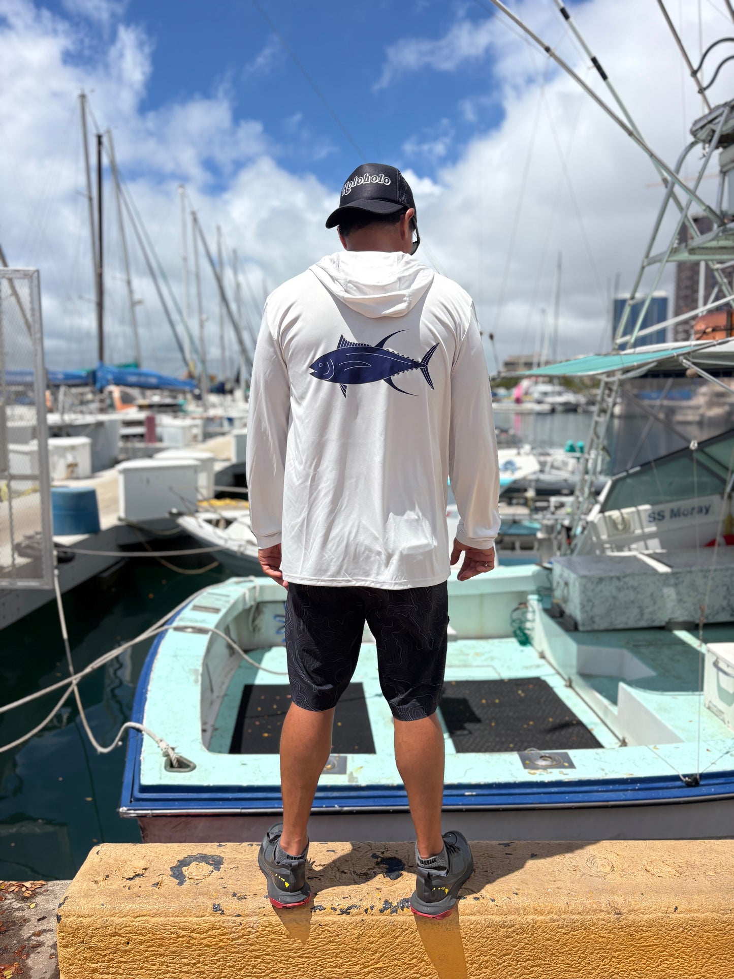 Sea Threads x Fish Flags ‘Ahi Hoodie Sun Shirt