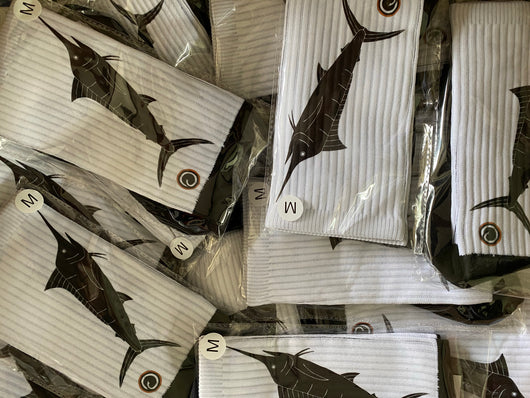 Black Marlin Fish Flag Socks