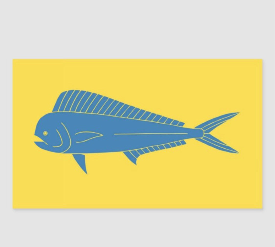 Sun Dot Marine Fish Flag Stickers