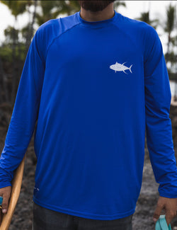 SALE - Loose Fit Longsleeve Yellowfin Tuna / Ahi 50 SPF Sun Shirt