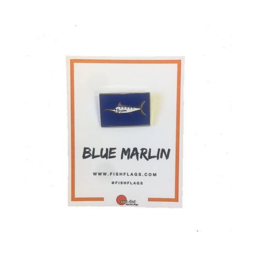 Blue Marlin Capture Flag Lapel Pin