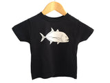 Black Giant Trevally / Ulua Sun Dot Kids T-shirt